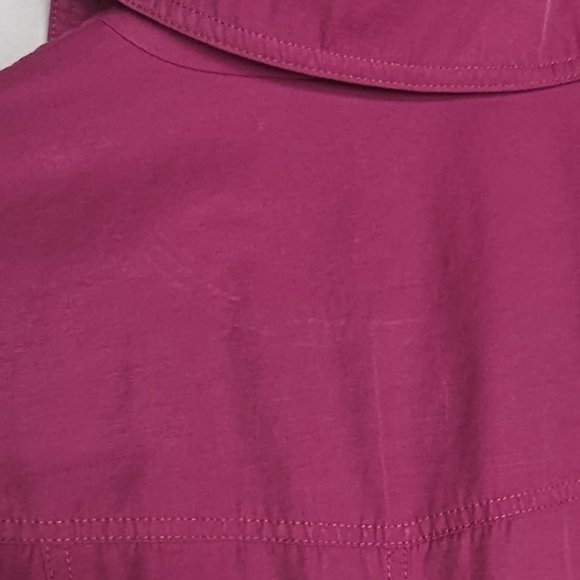 Petite lightweight pink spring trench coat with gold buttons size 4 Cleo GUC - Picture 10 of 10